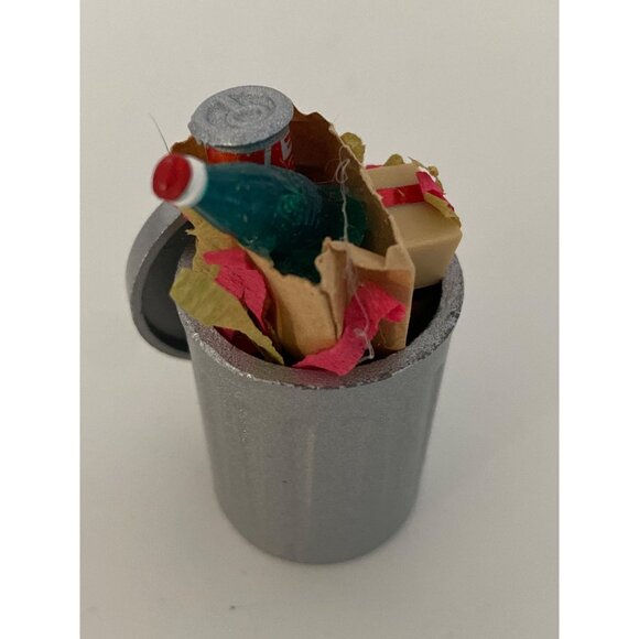 VTG Department 56 Original Snow Village Christmas Trash Can Accessory Doll House - Picture 4 of 5